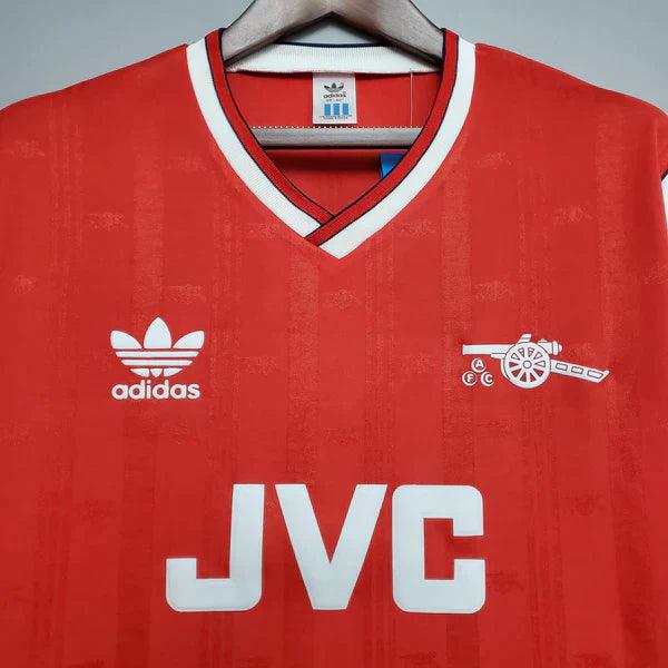 camisa-arsenal-titular-I-1988-89-vermelho-branco-thierry-manga-curta-branca-gunners-retro-retrô