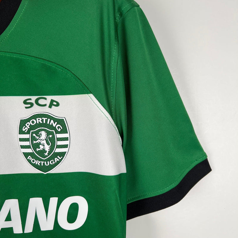 Camisa Sporting Lisboa Home Nike - Versão Torcedor 23/24 Verde e Branca