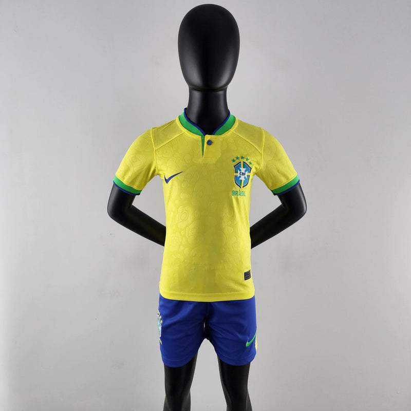 Kit Infantil Futebol Brasil Copa do Mundo 2022