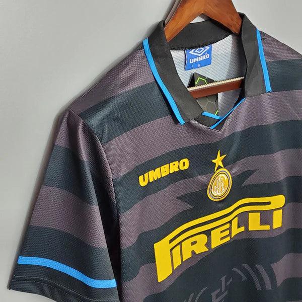 camisa-inter-de-milão-retrô-polo-preto-cinza-azul-1997-1998-ronaldo-simeone