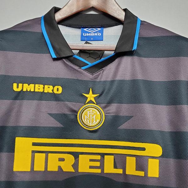 camisa-inter-de-milão-retrô-polo-preto-cinza-azul-1997-1998-ronaldo-simeone