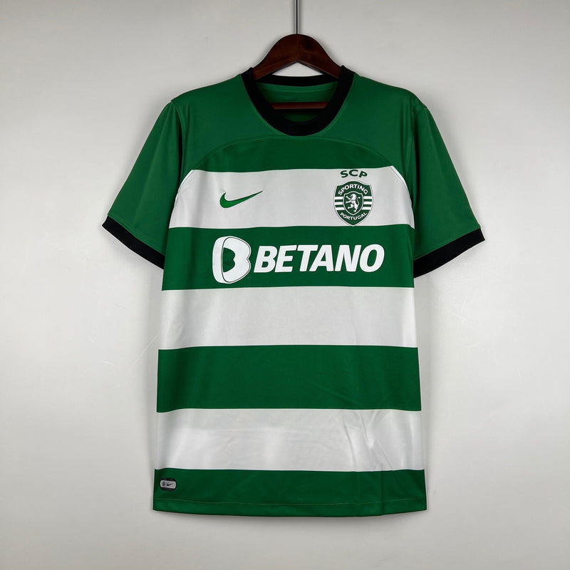 Camisa Sporting Lisboa Home Nike - Versão Torcedor 23/24 Verde e Branca