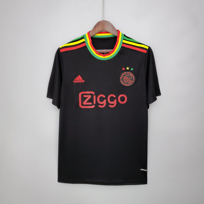 Camiseta Versão Torcedor Ajax 21/22 Preta Bob Marley