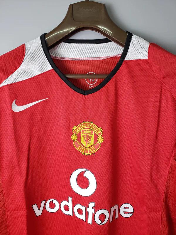 camisa-manchester-united-manga-longa-retrô-gola-v-vodafone-I-titular-2005-bordado