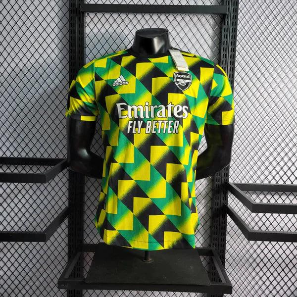 camisa-arsenal-treino-jogador-22-23-preto-amarelo-verde-gabriel-jesus-gabriel-martinelli-