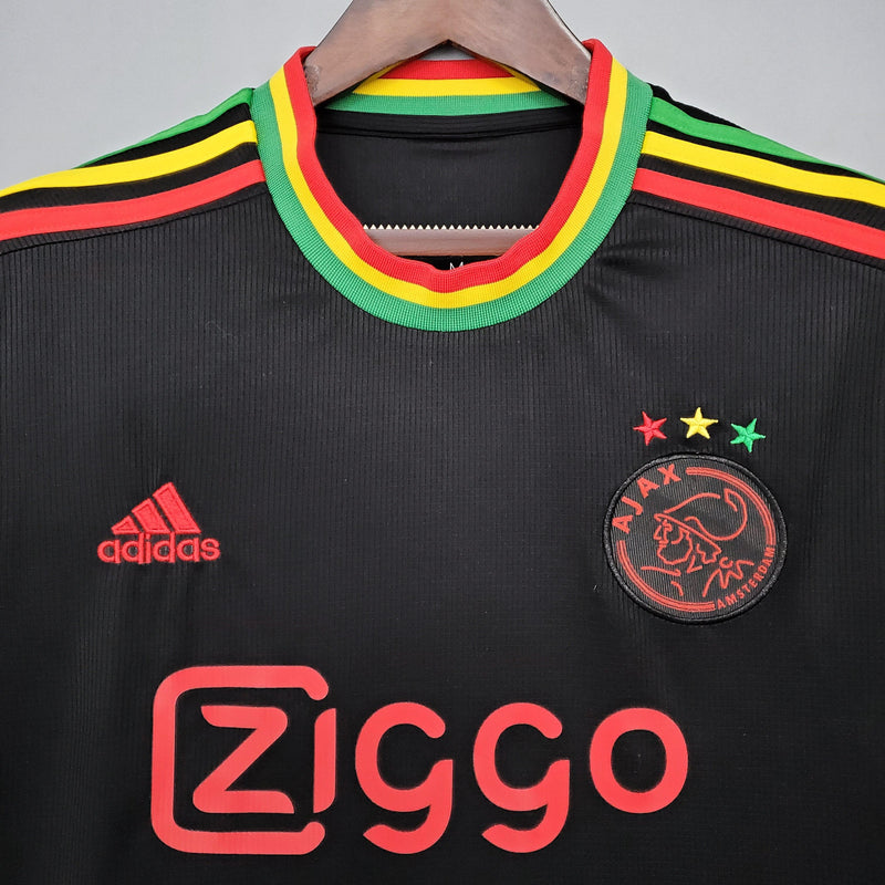 Camiseta Versão Torcedor Ajax 21/22 Preta Bob Marley