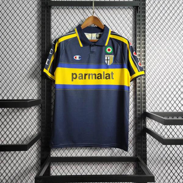 camisa-parma-away-II-visitante-1999-2000-azul-amarelo-gola-polo-parmalat