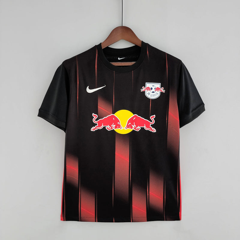 Camisa RB Leipzig Nike - Versão Torcedor 22/23 Preta e Vermelho