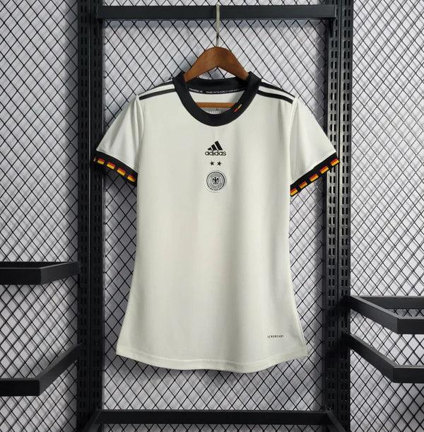 Camisa Feminina Adidas + Seleção Alemã Home 2022/23 Branco