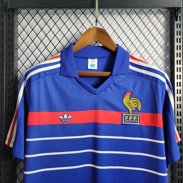 Camisa França I Retrô - Seleção Francesa Titular Adidas Home 1984/86